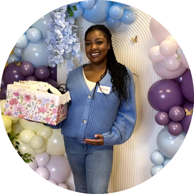 Chicago Family Doulas meet the doulas baby in bloom